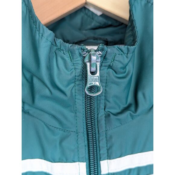 Vintage Adidas Y2K Track Jacket Sz XL Green White Stripes Blokecore - Picture 5 of 13